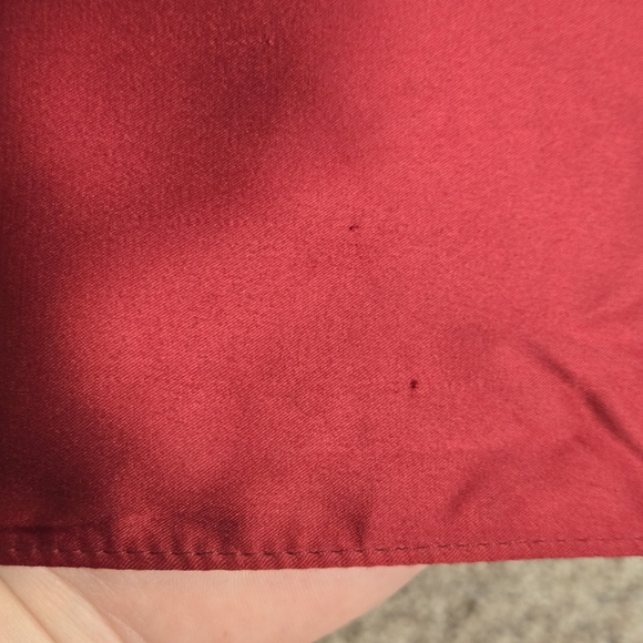 B. Darlin Women's Red Satin Sequin Halter Top Side Slit Maxi Dress Gown Sz 3/4 - Picture 10 of 16